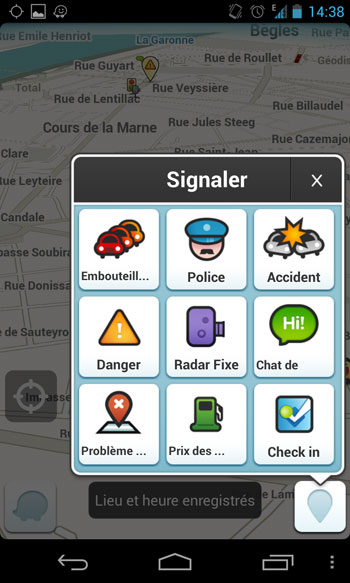 signaler un événement sur Waze GPS