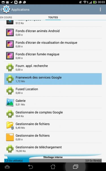 Le Framework des services Google sur Android
