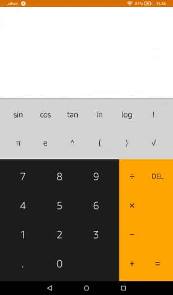 calculatrice de l'Amazon Fire