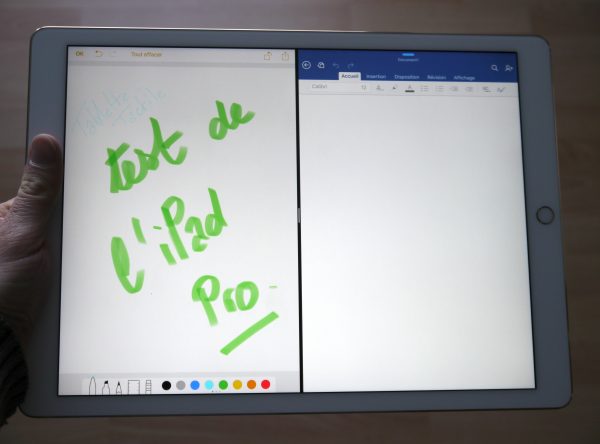 Fonctionnalité Split View sur l'iPad Pro