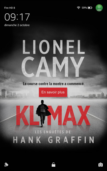 L'écran de verrouillage de la Fire HD 8 affiche des publicités.