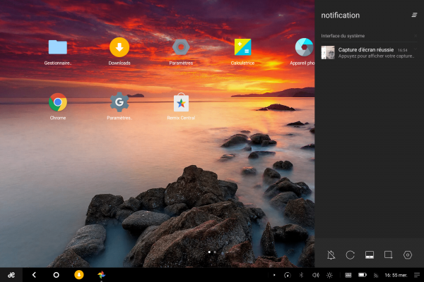 Le centre de notifications ressemble fortement à celui de Windows 10.