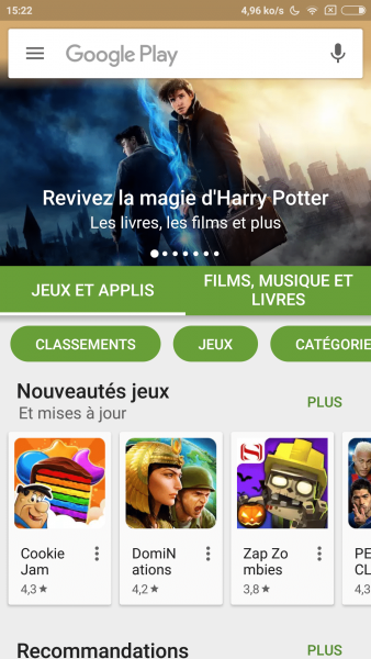 Le Play Store est pré-installé sur la version internationale du Mi5s.