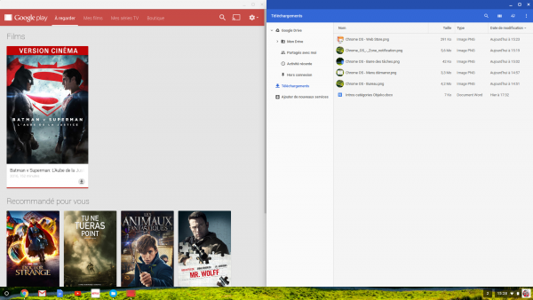 Applications Web sur Chrome OS