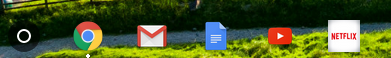 Barre de raccourcis de Chrome OS