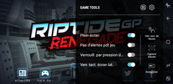 Outil Game Tools de Samsung