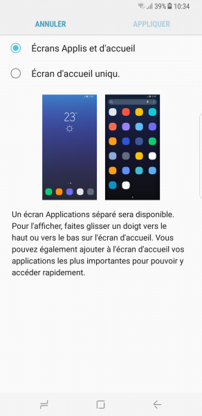 Changement de lanceur sur Samsung Experience