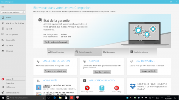 Application Lenovo Companion