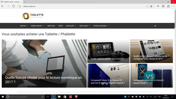 Navigation sur Internet avec Lenovo Yoga 910
