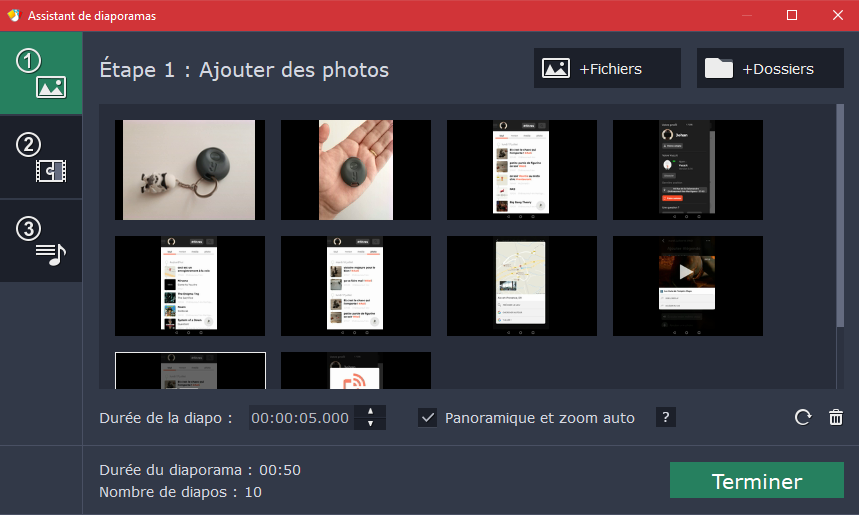 SlideShow Maker import images