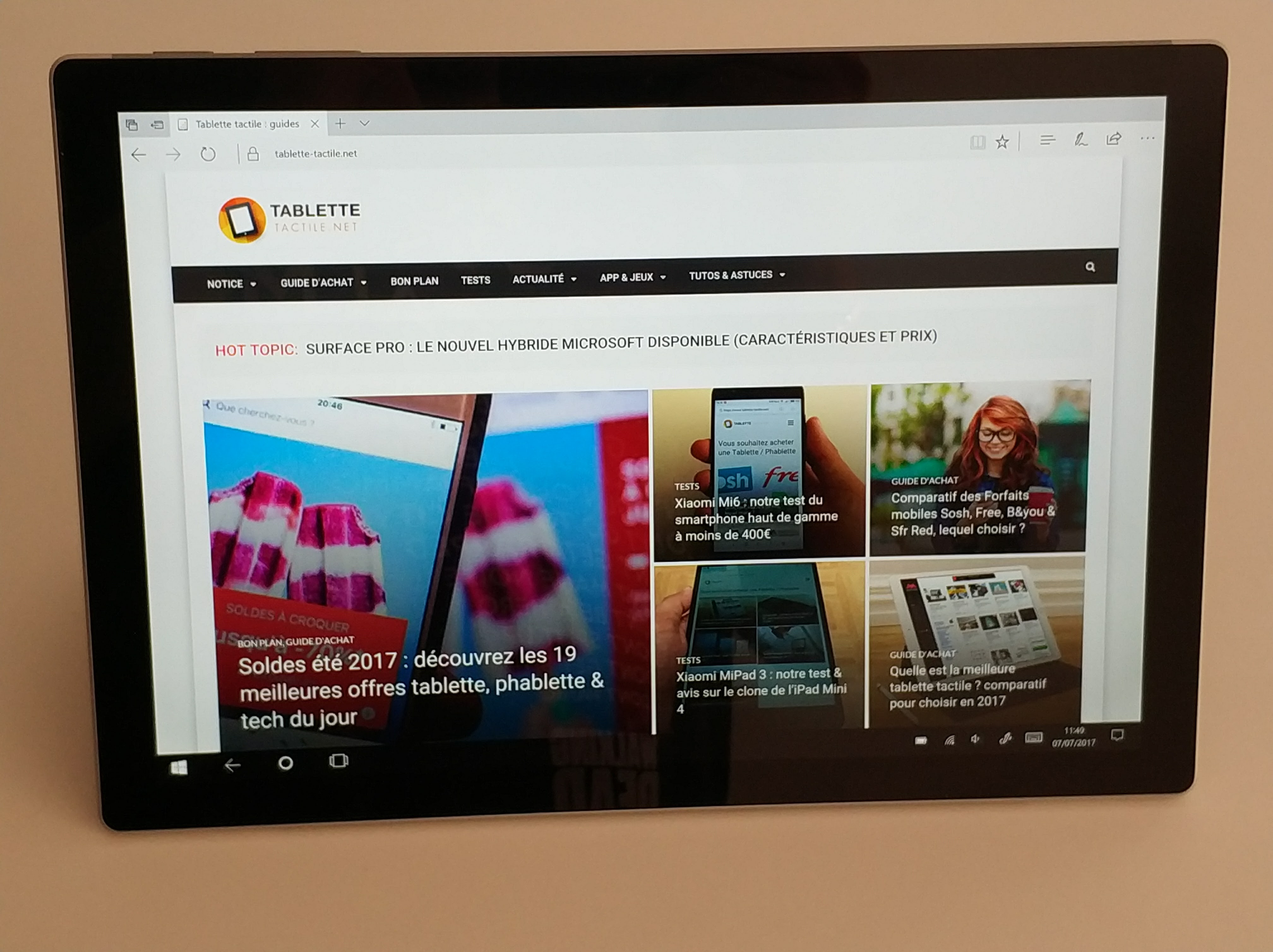 Ecran Surface Pro PixelSense