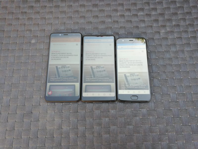 Comparatif taille smartphones Xiaomi