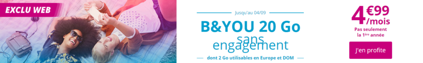 Peut On Changer De Forfait En Cours D Engagement [Bon plan] Forfait B&YOU : illimités + 20 Go de données à 4.99€/mois