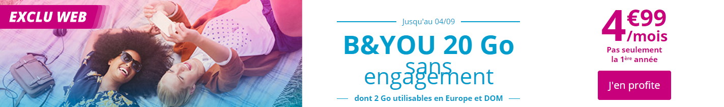 Peut On Changer De Forfait En Cours D Engagement [Bon plan] Forfait B&YOU : illimités + 20 Go de données à 4.99€/mois